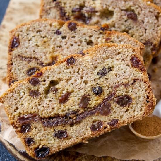 CINNAMON RAISIN SWIRL BREAD - Recipe photo by ACleanBake