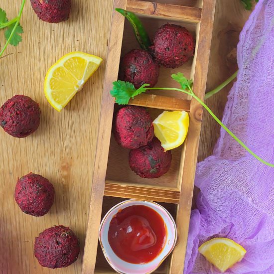 Spicy Beet Balls - Recipe photo by Abi Guna
