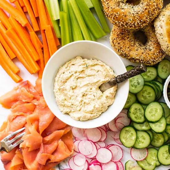 Vegetable Cream Cheese - Recipe photo by Girl Gone Gourmet
