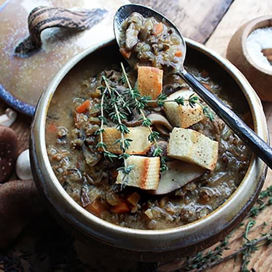 Wild Rice Mushroom Soup - Recipe photo by asiancaucasian