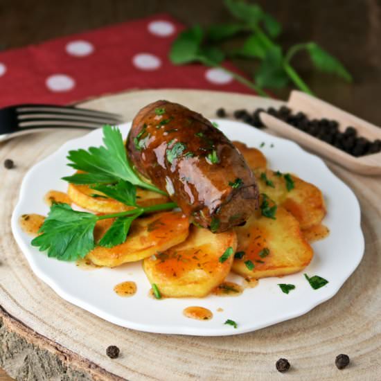 Beef roll ups with gravy - Recipe photo by Culinaire bagage