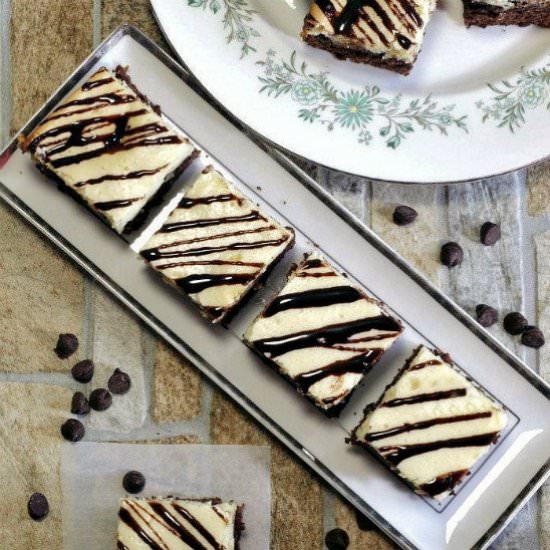 Brownie Cheesecake Bars - Recipe photo by thegardeningcook