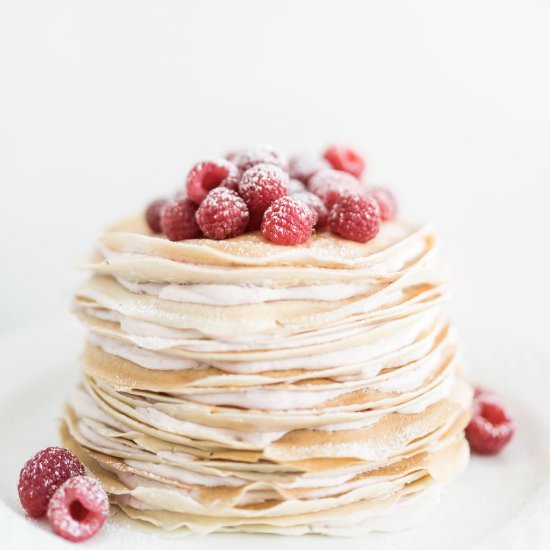 Berry Cream Crepe Cake - Recipe photo by PatternsandProsecco