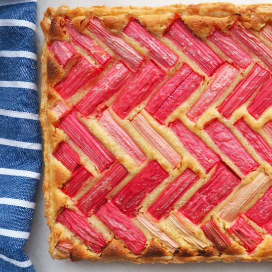 Rhubarb & Almond Tart - Recipe photo by Everyday Gourmet with Blakely