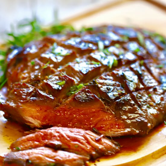 Ultimate Grilled Flank Steak - Recipe photo by Grits and Pinecones