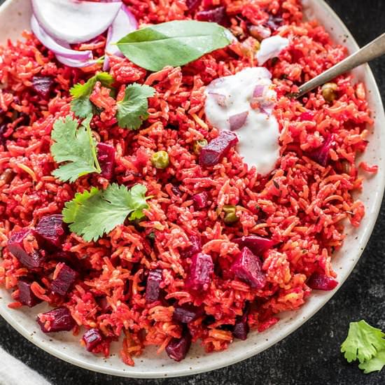 Instant Pot Beetroot Pulao - Recipe photo by cookwithmanali