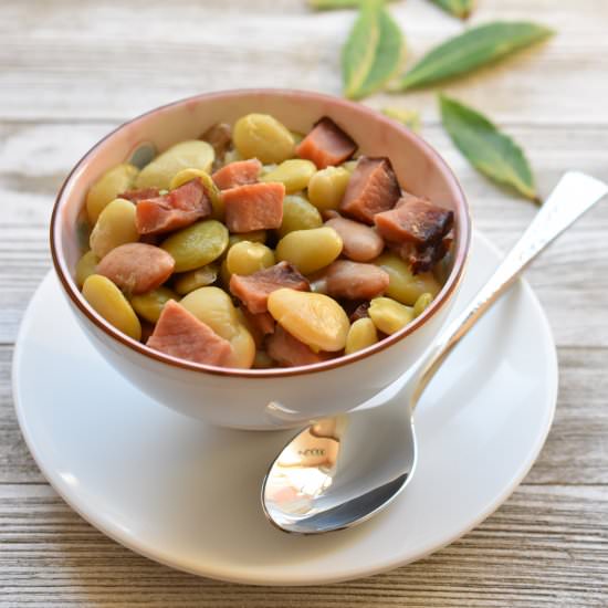 Lima Beans and Ham - Recipe photo by Encharted Cook