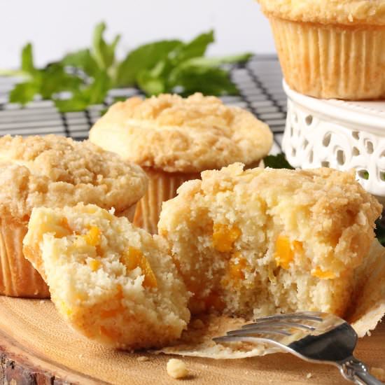 PEACH CREAM CHEESE MUFFINS - Recipe photo by In Good Flavor