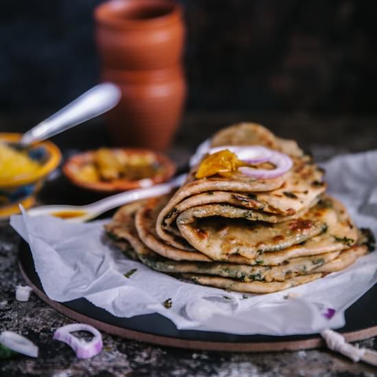 Potato And Kale Stuffed Paratha - Recipe photo by PlayfulCooking