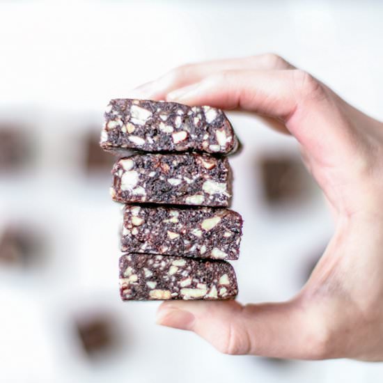 no-bake 3-ingredient energy bars - Recipe photo by killingthyme