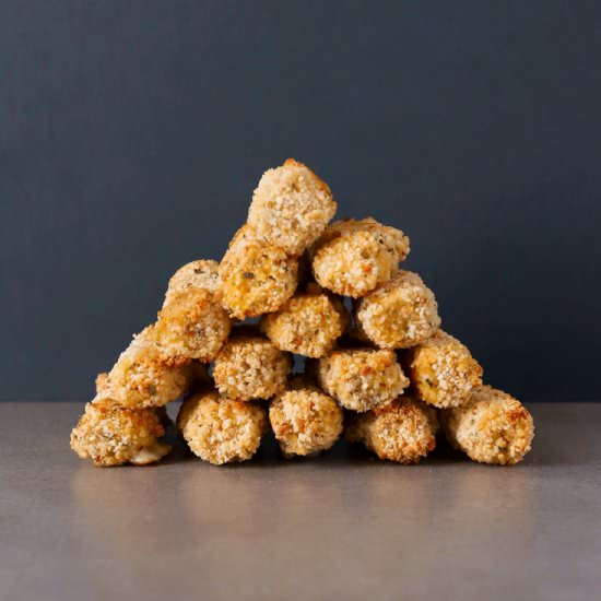 Low FODMAP Mozzarella Sticks - Recipe photo by The FODMAP Formula