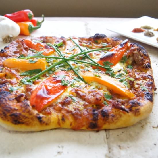 Curried Chicken Pizza - Recipe photo by 4 Love of Food