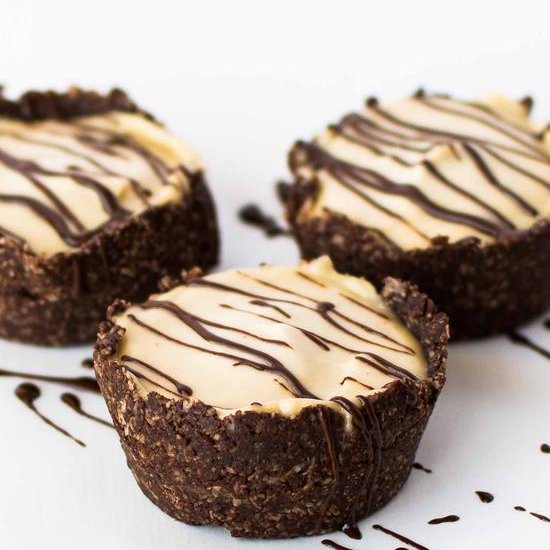 Peanut Butter Chocolate Cheesecakes - Recipe photo by andrewcooks
