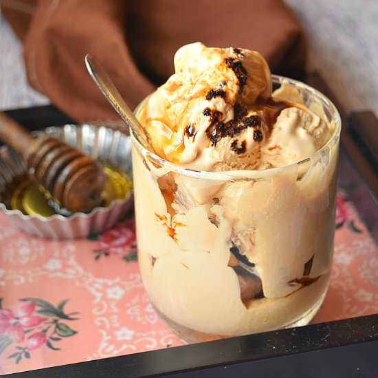 Eggfree No Churn Coffee Ice Cream - Recipe photo by Savory Bites