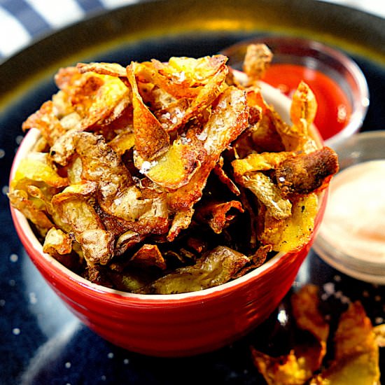 Crispy Potato Skins - Recipe photo by SipsNibblesBites