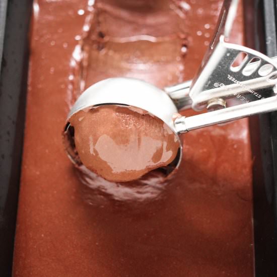 No-Churn Chocolate Ice Cream - Recipe photo by dessertswithbenefits