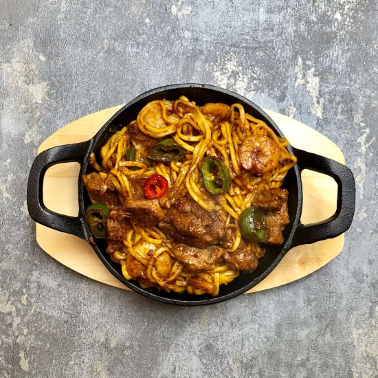 Nate’s Spicy Lamb & Prawn Noodles - Recipe photo by NatesFood