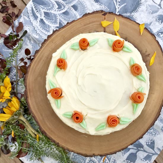 Carrot Ginger Cake - Recipe photo by The Kitchen Flamingo