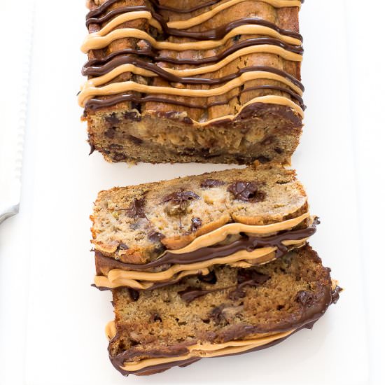 Peanut Butter Banana Bread - Recipe photo by ChefSavvy