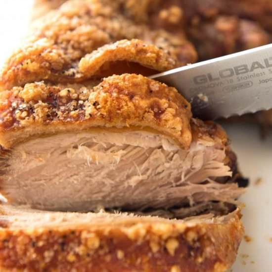 PORK SHOULDER ROAST WITH CRISPY CRACKLING - Recipe photo by RecipeTin Eats
