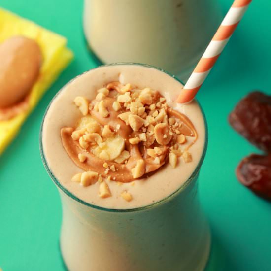 Peanut Butter Banana Smoothie - Recipe photo by lovingitvegan