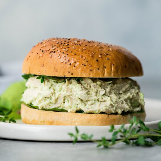 Greek Yogurt Avocado Chicken Salad - Recipe photo by JoyFoodSunshine