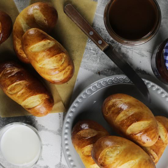 Mini milk baguettes - Recipe photo by hornoMX