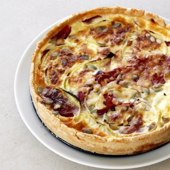 Goat Cheese Quiche - Recipe photo by lilcookieblog
