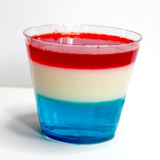 Red White & Blue Layered Jello Cups - Recipe photo by Ever After in the Woods