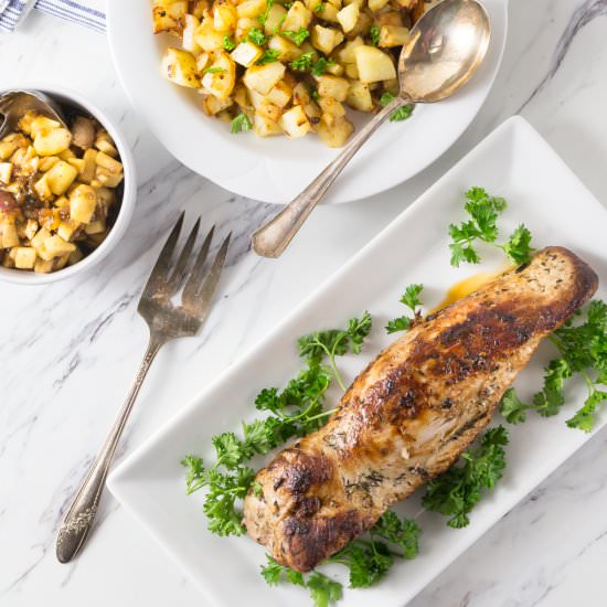Pork Loin with Spicy Maple Chutney - Recipe photo by Ethnic Spoon