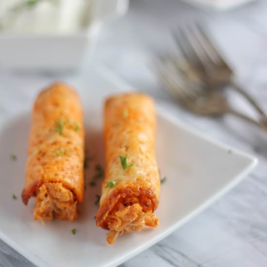 Keto Buffalo Chicken Taquitos - Recipe photo by Officially Gluten Free