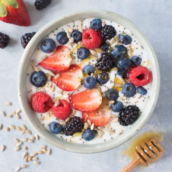 Instant Pot Coconut Yogurt - Recipe photo by wholefully