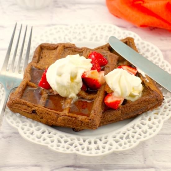 Belgian Chocolate Waffles - Recipe photo by Food Meanderings