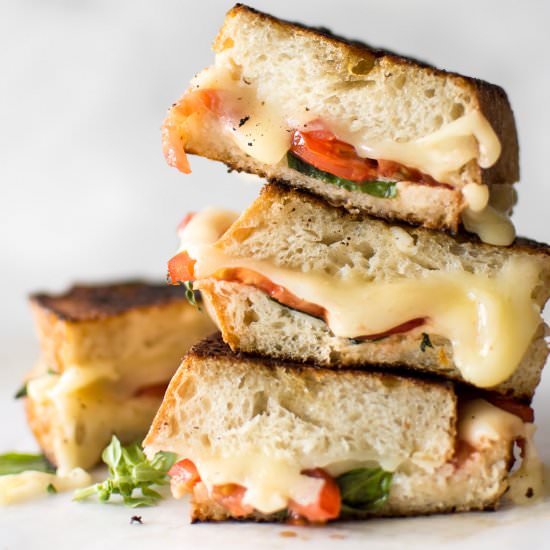Caprese Grilled Cheese Sandwich - Recipe photo by saltandlavender