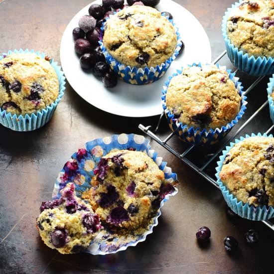 Blueberry Quinoa Muffins + Wheatgerm - Recipe photo by everydayhealthyrecipes