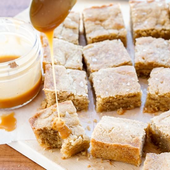 Salted Caramel Blondies - Recipe photo by whoneedssalad