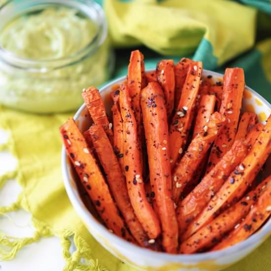 Baked Everything Carrot Fries - Recipe photo by Food to Feel Good
