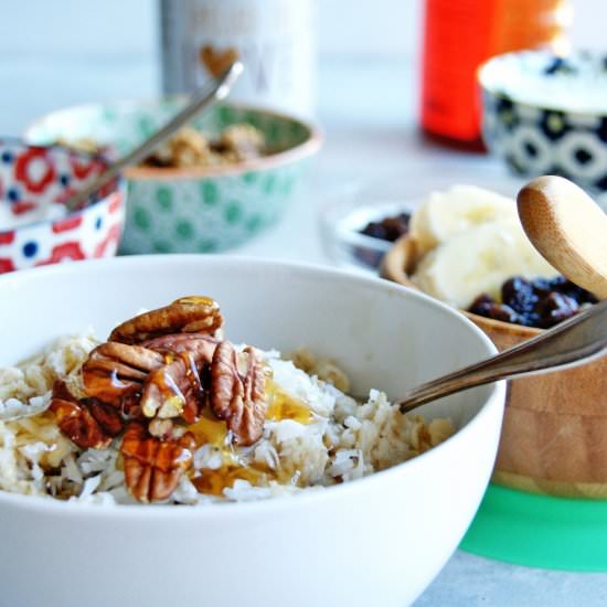 How to Build Your Own Oatmeal Bar - Recipe photo by myeverydaytable