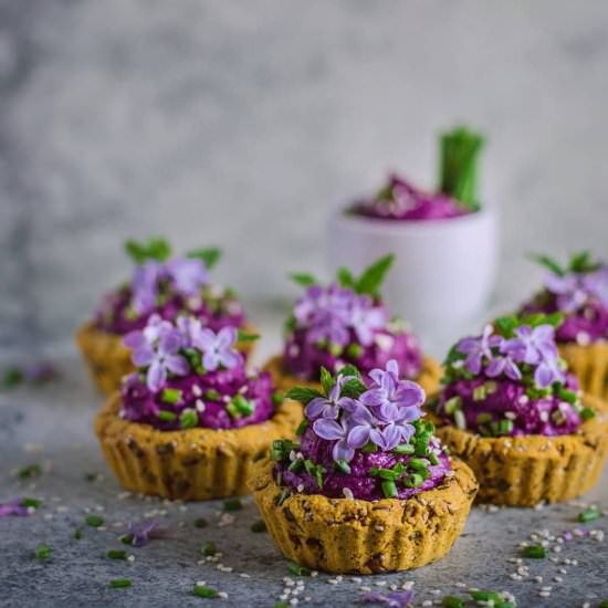Tarts with purple sweet potato - Recipe photo by RainbowInMyKitchen