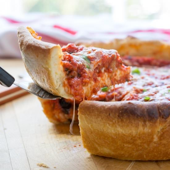 Chicago-Style Deep-Dish Pizza - Recipe photo by Savingroomfordessert