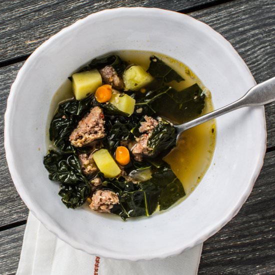 Sausage, Kale and Potato Soup - Recipe photo by apleasantlittlekitchen