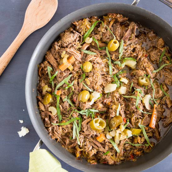 Spicy Italian Slow Cooker Pot Roast - Recipe photo by ChiliPepperMadness