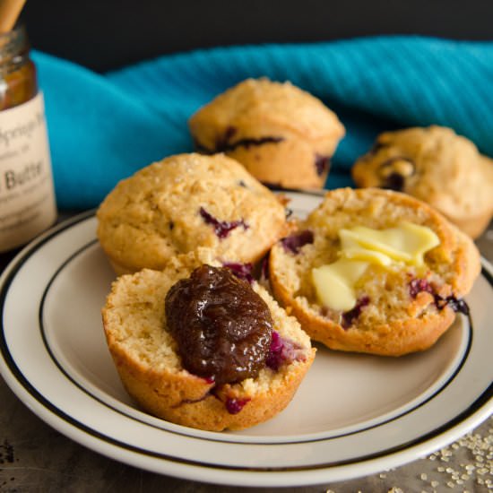 Blueberry Apple Butter Muffins - Recipe photo by mykitchenmycraft
