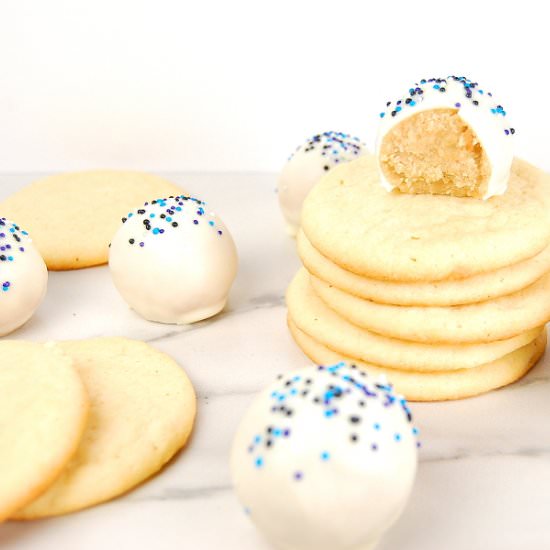 Sugar Cookie Truffles - Recipe photo by Bluespoonbakery