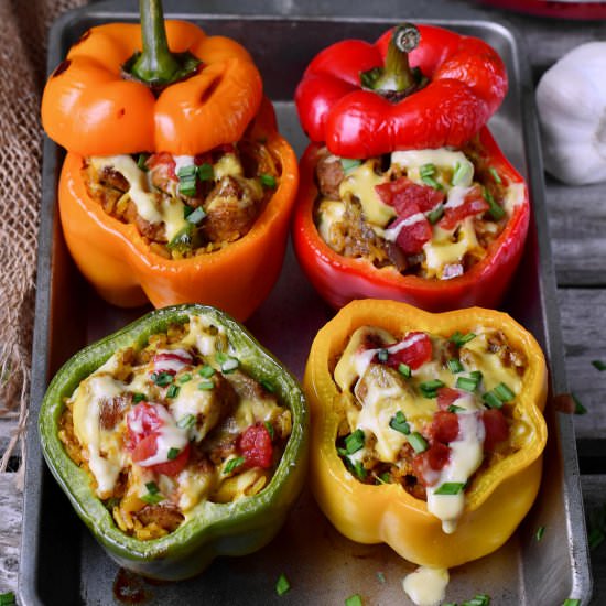 Vegan stuffed peppers - Recipe photo by elavegan