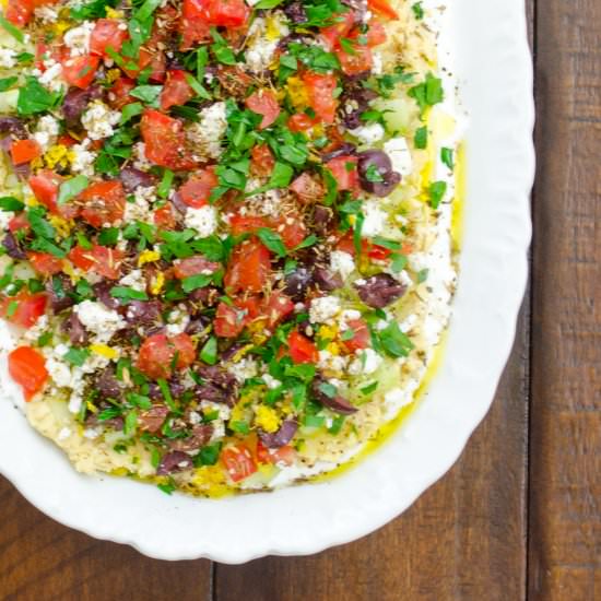 Chopped Za’atar Hummus Dip - Recipe photo by palouse_brand