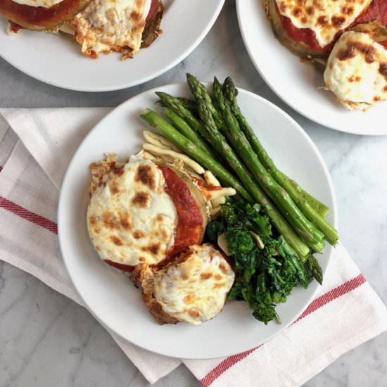 Lighter Eggplant Parmigiana - Recipe photo by thebrookcook.wordpress.com