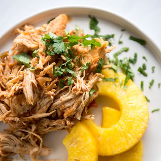 Slow Cooker Pineapple Salsa Chicken - Recipe photo by loveyourbodywell