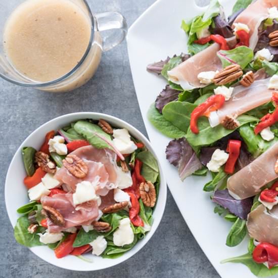BRIE AND PROSCIUTTO SALAD - Recipe photo by A Table Full of Joy