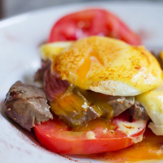 Steak Benedict - Recipe photo by artzyfoodie